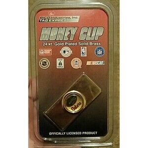 NIB 24kt Gold Plated Solid Brass University of Florida Money Clip